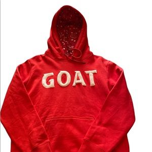 Red GOAT Bandana Fleece Lined Hoodie